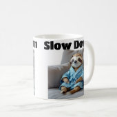 Origami Sloth "Slow Down" Koffiemok (Voorkant rechts)