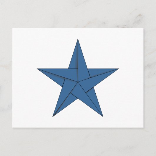 Origami Star - blauw Briefkaart (Voorkant)