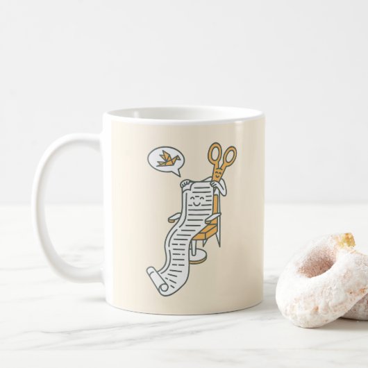 Origami Stijl, Alsjeblieft Koffiemok (Met donut)
