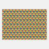 Origami Triangle - Abstract kleurrijk patroon Inpakpapier Vel (Voorkant 3)