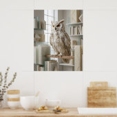 Origami Uil Bibliotheek Poster (Keuken)