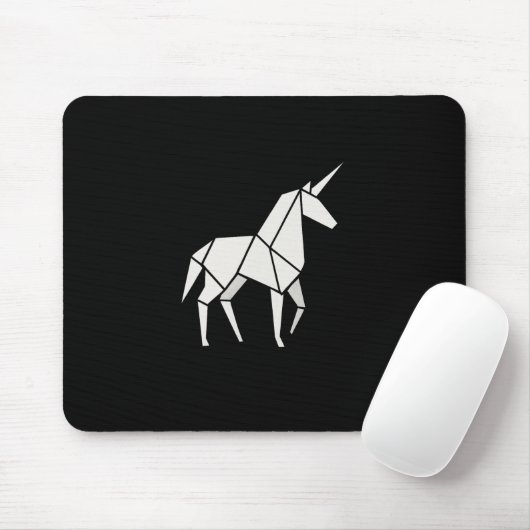 ORIGAMI UNICORN Mousepad Muismat (Met muis)
