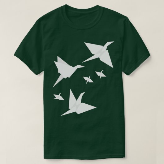 Origami vliegt lichtblauw t-shirt (Design voorkant)