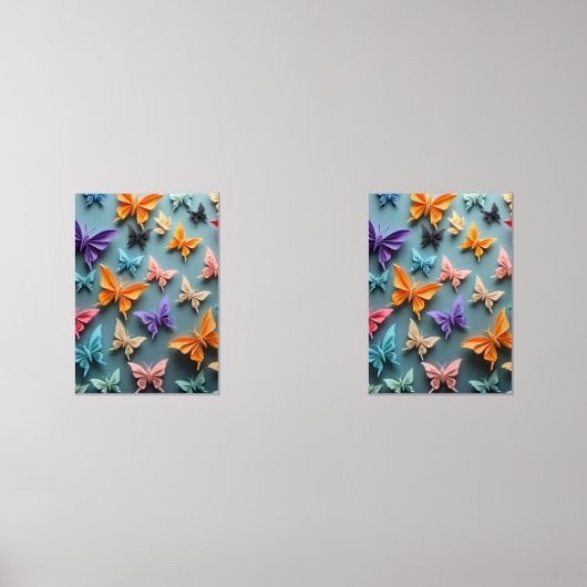 origami-vlinderpatroon muurkunst sets (Voorkant)