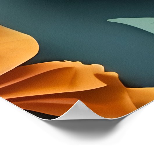 origami-vlinderpatroon poster (Hoek)