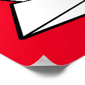 Origami vogel 16 x 12 poster (Hoek)