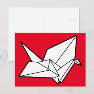 Origami vogel briefkaart