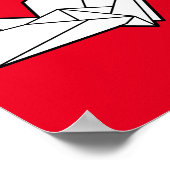 Origami vogel poster (Hoek)