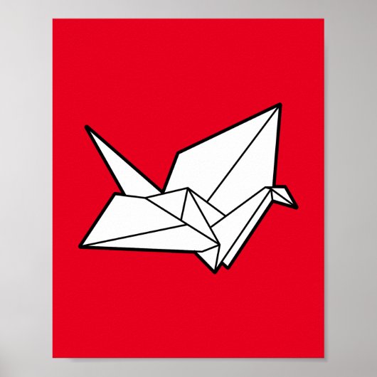 Origami vogel poster (Voorkant)
