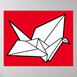 Origami vogel poster