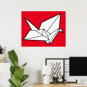 Origami vogel poster (Thuiskantoor)