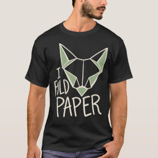 Origami Vos I Vouw Papier Ambachtelijke T-Shirt