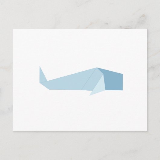 Origami walvis briefkaart (Voorkant)