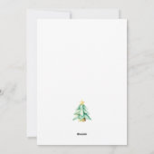 Origami Waterverf kerstboom Feestdagenkaart (Achterkant)
