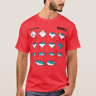 Origami Whale Instructies T-shirt