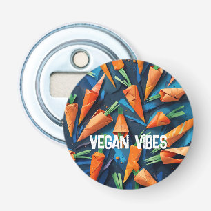 Origami Wortel Patroon - Vegan Vibes Button Flesopener