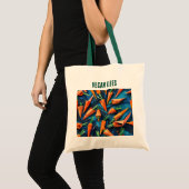 Origami Wortelen Patroon - Vegan Vibes Tote Bag (Voorkant (product))