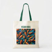Origami Wortelen Patroon - Vegan Vibes Tote Bag (Voorkant)