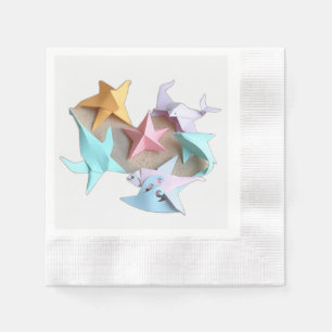 Origami Zee Creatures with Pastel Waves Servet