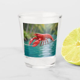 Origami Zeekreeft op een koord Shot Glas