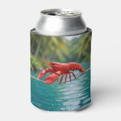 Origami Zeekreeft op een koorddanser koozie (Blikje Voorkant)