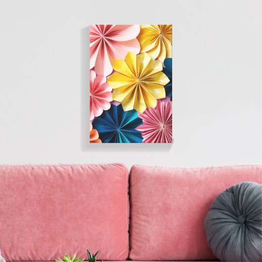 origamibloem canvas afdruk (Insitu (Woonkamer))