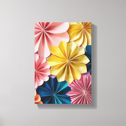 origamibloem canvas afdruk (Voorkant)