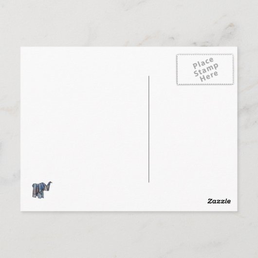 Origamifant Briefkaart (Achterkant)