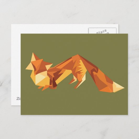 Origamifox Briefkaart (Voorkant / Achterkant)
