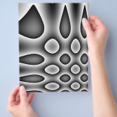 Origamipapier, grijze abstracte stippen en traandr flyer (Hand)