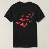 Origamivogels vliegen t-shirt (Design voorkant)