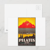 Origina Lucerne, Zwitserland Reisposter 1920s Briefkaart (Voorkant / Achterkant)