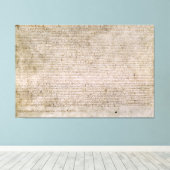 ORIGINAL 1215 Magna Carta British Library Canvas Afdruk (Insitu (Houten vloer))