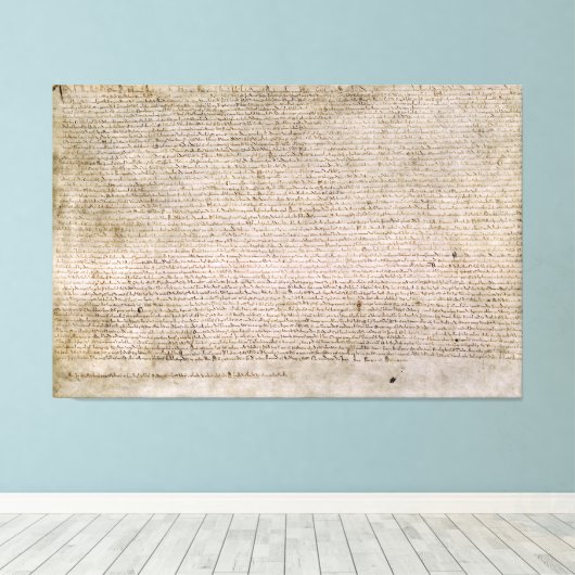 ORIGINAL 1215 Magna Carta British Library Canvas Afdruk (Insitu (Houten vloer))