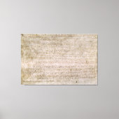 ORIGINAL 1215 Magna Carta British Library Canvas Afdruk (Voorkant)