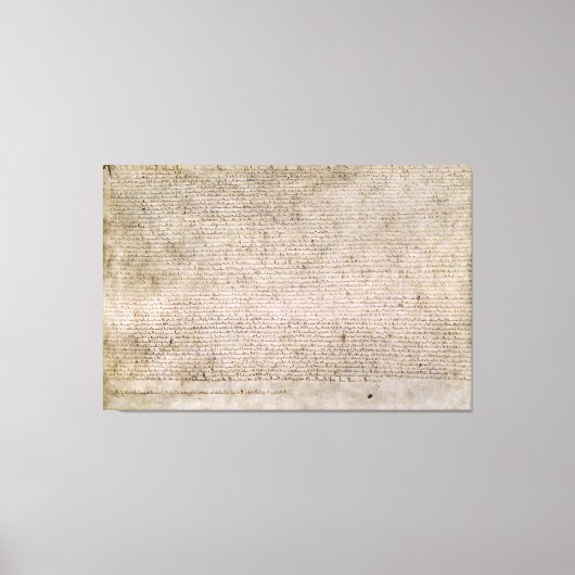 ORIGINAL 1215 Magna Carta British Library Canvas Afdruk (Voorkant)