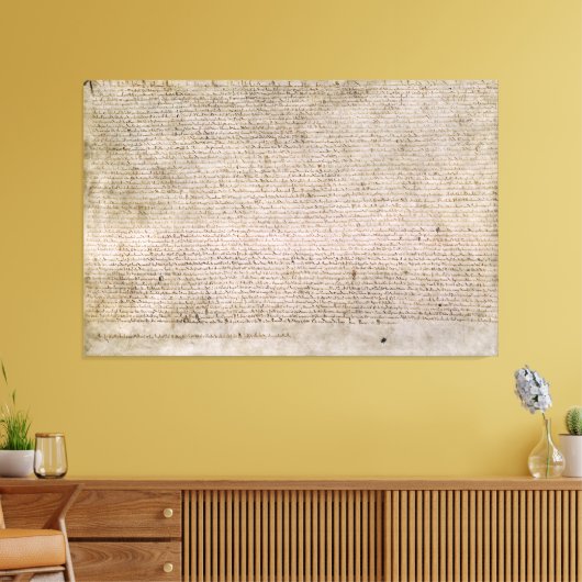 ORIGINAL 1215 Magna Carta British Library Canvas Afdruk (Insitu (Woonkamer))