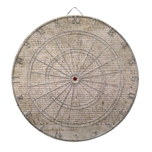 ORIGINAL 1215 Magna Carta British Library Dartbord (Voorkant)