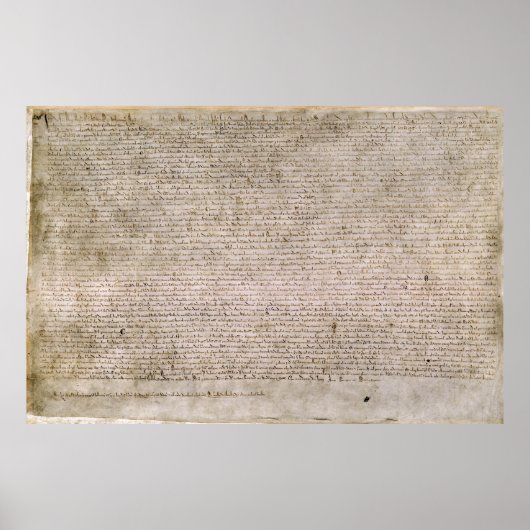 ORIGINAL 1215 Magna Carta British Library Poster (Voorkant)