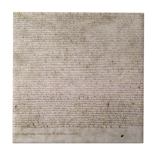 ORIGINAL 1215 Magna Carta British Library Tegeltje (Voorkant)