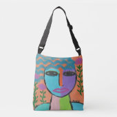 Original Abstract Art Crossbody Tas (Voorkant)