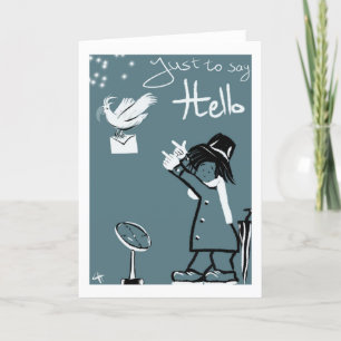 Original and unique Just to say Hello Feestdagen Kaart