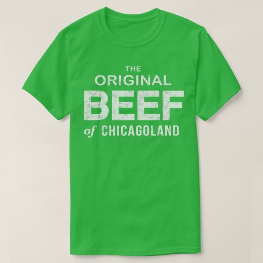  Original Beef of Chicagoland groot op rug T-shirt (Design voorkant)