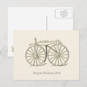 Original Bicycle Michaux 1842, Frans Briefkaart (Voorkant / Achterkant)