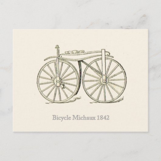 Original Bicycle Michaux 1842, Frans Briefkaart (Voorkant)