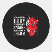 Original Body Rebuild Engine, Open Heart Surgery A Ronde Sticker (Voorkant)