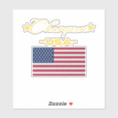 Original Champion USA Flag Classic Club Collectie Sticker (Vel)
