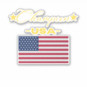 Original Champion USA Flag Classic Club Collectie Sticker (Voorkant)