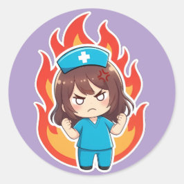 Original Chibi Nurse 3.0 - Angry Ronde Sticker