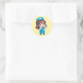 Original Chibi Nurse 3.0 - Ok Ronde Sticker (Tas)